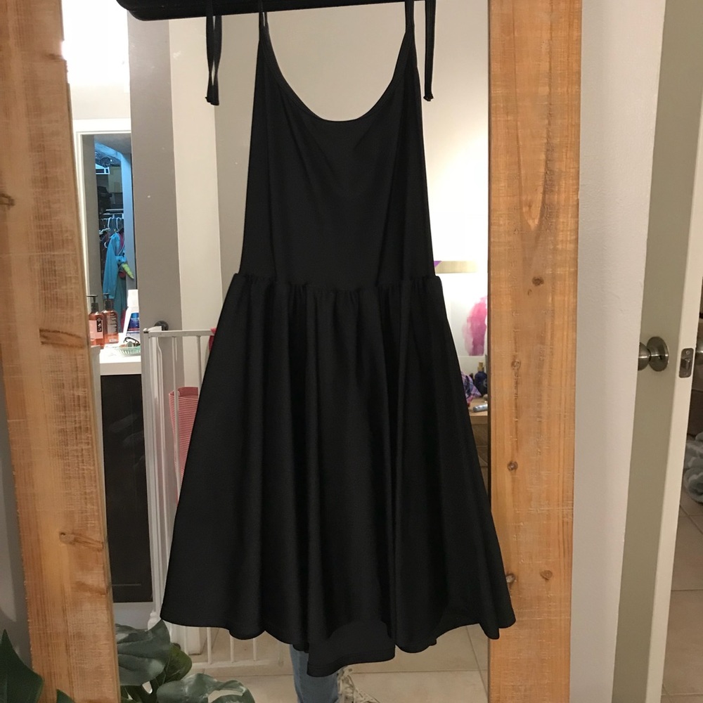 Black American Apparel stretchy skater dress